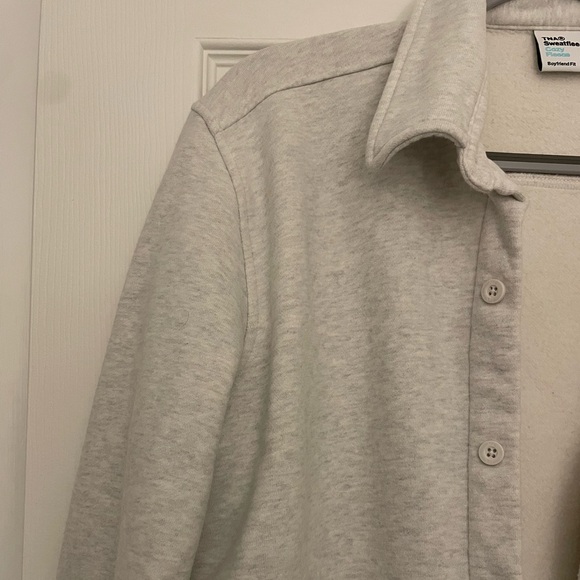 Aritzia heather gray TNA sweat fleece shacket - Picture 3 of 4